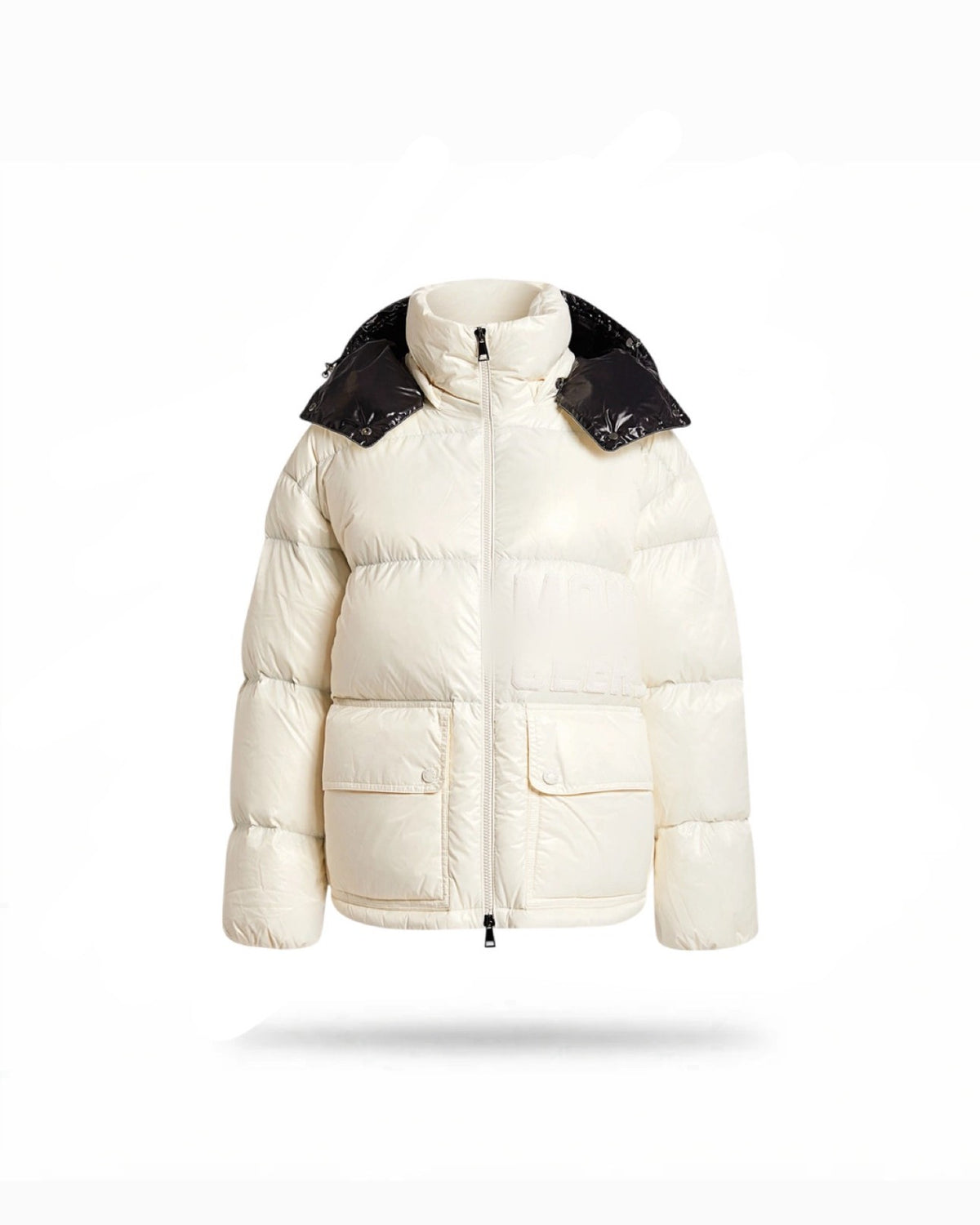 Puffer jacket white Abbaye Short Down