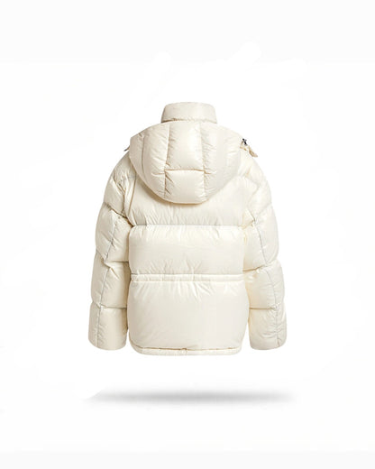 Puffer jacket white Abbaye Short Down