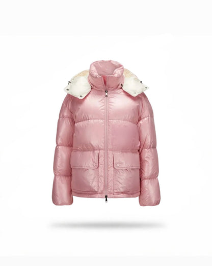 Puffer jacket Pink Abbaye Short Down