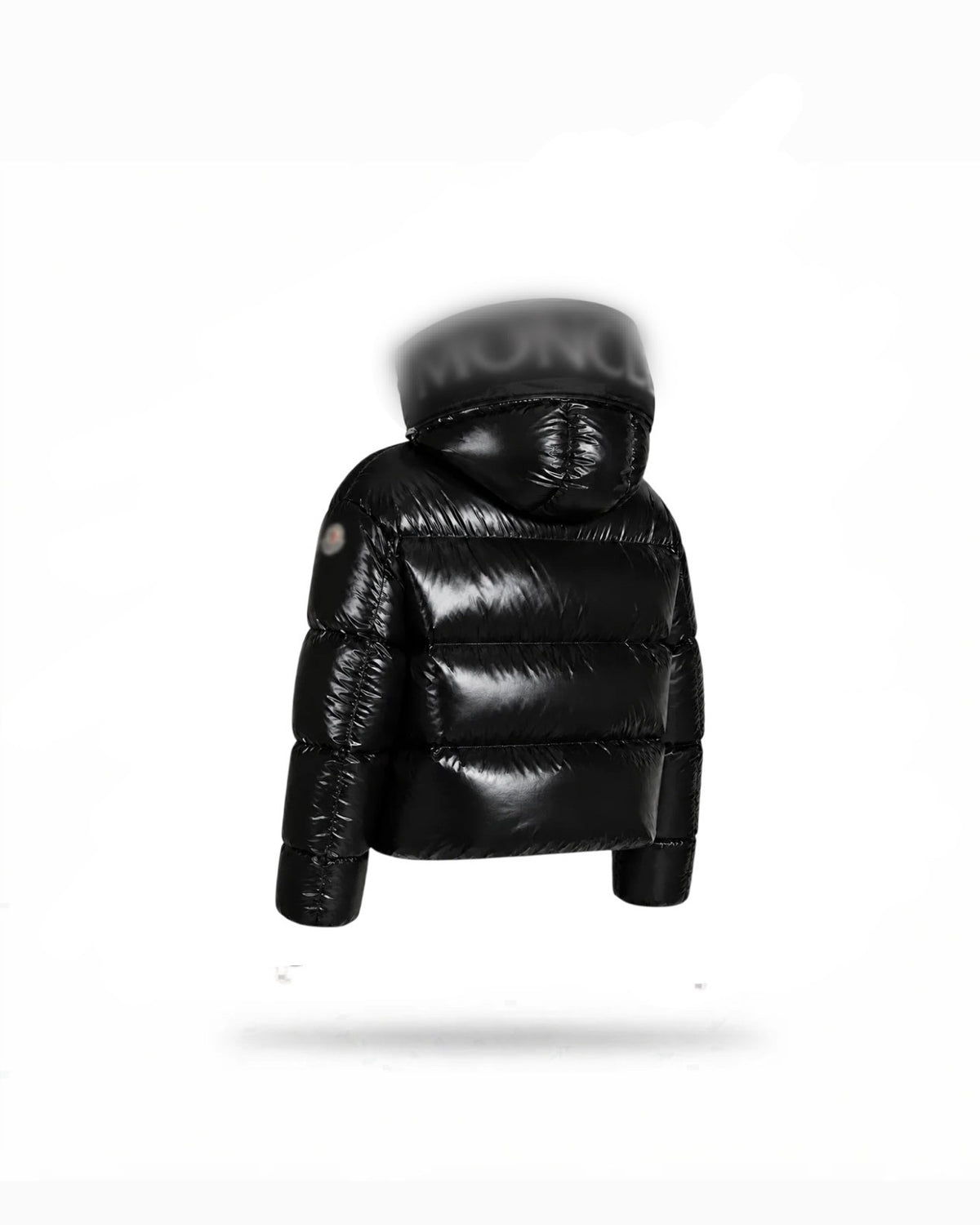 Puffer jacket Black Hooded Huppe Short Down